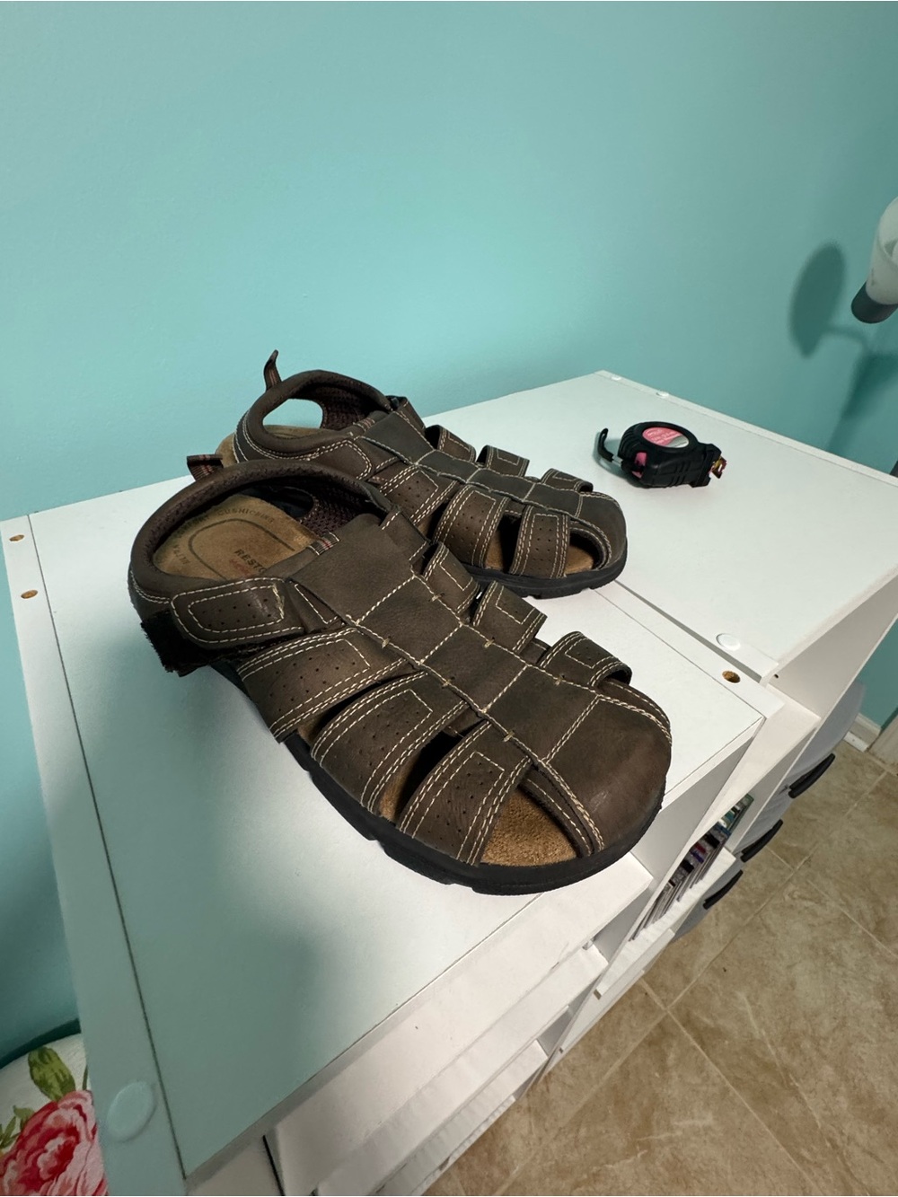 Kids Brown Closed-Toe Sandals